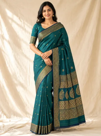 peacock royal silk saree